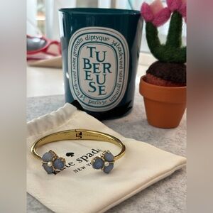 Kate Spade - bangle with periwinkle stone and pearl detail